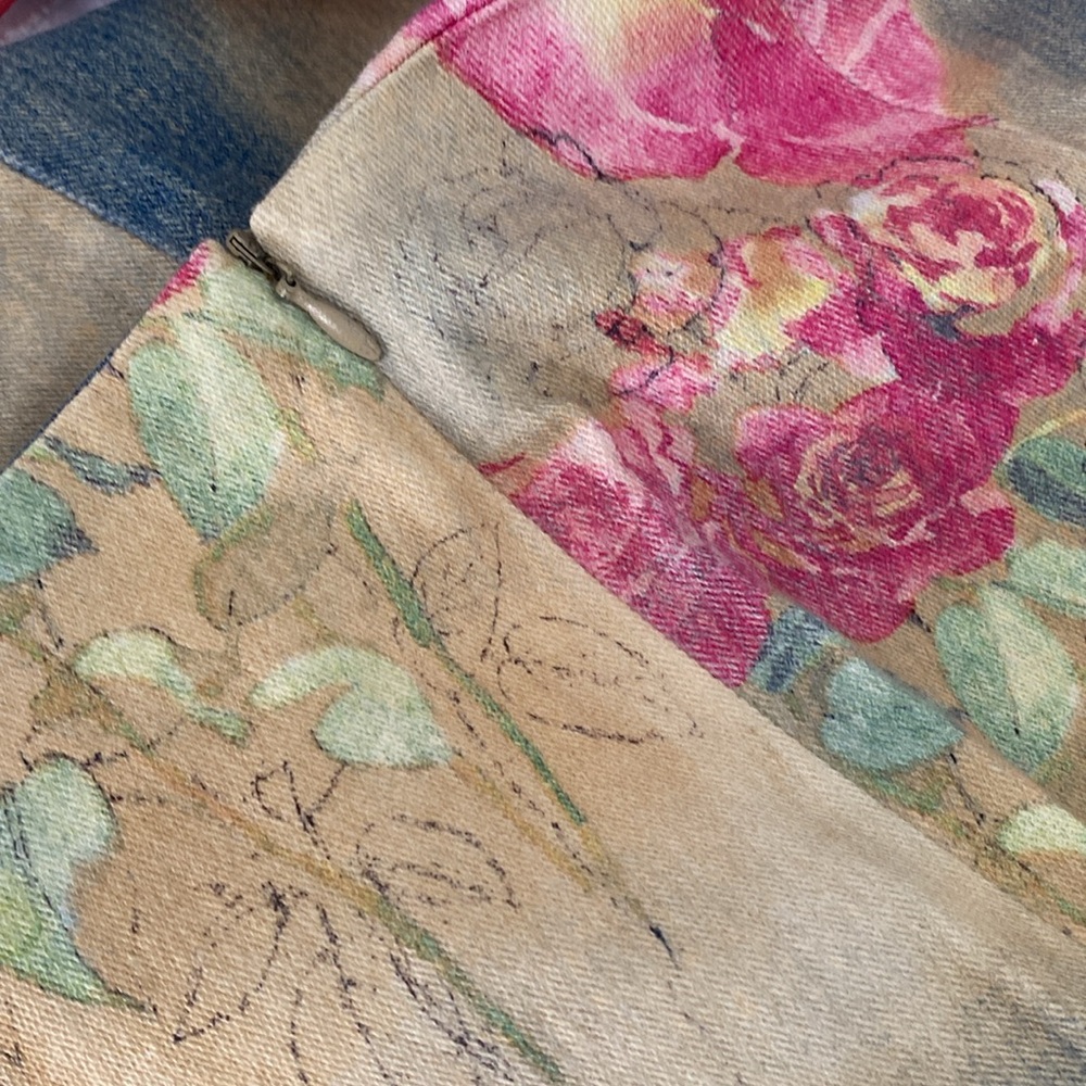 Vintage La Vore Rose Print Pants - Picture 11 of 15